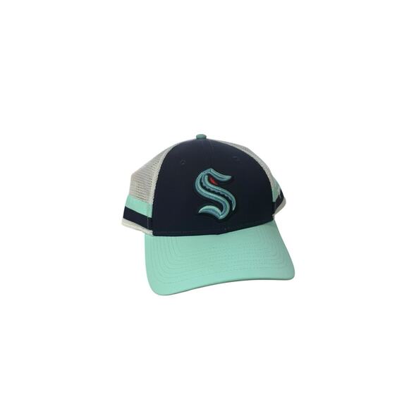 Seattle Kraken Fanatics Authentic Pro Ice SnapBack Baseball Cap Trucker Hat O/S - Picture 1 of 5